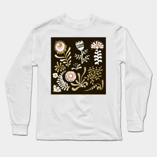 Elegance Seamless pattern with flowers, vector floral illustration in vintage style Long Sleeve T-Shirt